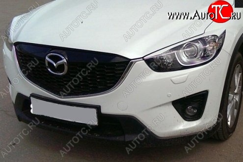 1 299 р. Реснички на фары Tuning-Sport v2  Mazda CX-5  KE (2011-2017) дорестайлинг, рестайлинг (Неокрашенные)  с доставкой в г. Кемерово