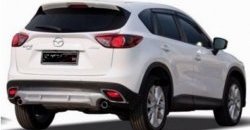 4 149 р. Накладка на задний бампер СТ v2 v2  Mazda CX-5  KE (2011-2017) дорестайлинг, рестайлинг (Неокрашенная)  с доставкой в г. Кемерово. Увеличить фотографию 2