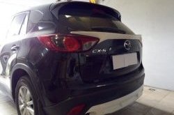 4 149 р. Накладка на задний бампер СТ v2 v2  Mazda CX-5  KE (2011-2017) дорестайлинг, рестайлинг (Неокрашенная)  с доставкой в г. Кемерово. Увеличить фотографию 5