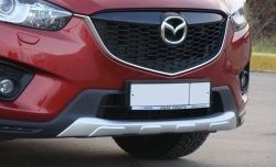 4 649 р. Накладка Sport Line на передний бампер  Mazda CX-5  KE (2011-2014) дорестайлинг (Неокрашенная)  с доставкой в г. Кемерово. Увеличить фотографию 2
