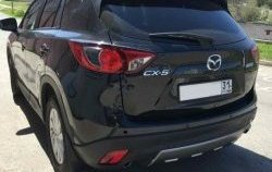 2 749 р. Накладка на задний бампер СТ v2 v2 Mazda CX-5 KE рестайлинг (2015-2017) (Неокрашенная)  с доставкой в г. Кемерово. Увеличить фотографию 2