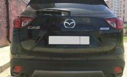 2 749 р. Накладка на задний бампер СТ v2 v2 Mazda CX-5 KE рестайлинг (2015-2017) (Неокрашенная)  с доставкой в г. Кемерово. Увеличить фотографию 3