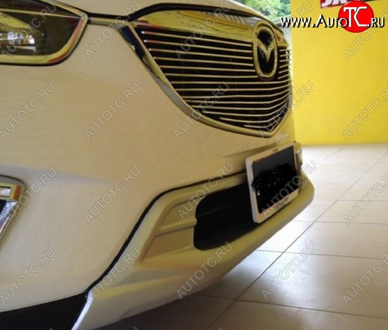 4 199 р. Накладка на передний бампер СТ v2 v2 v2 Mazda CX-5 KE дорестайлинг (2011-2014) (Неокрашенная)  с доставкой в г. Кемерово