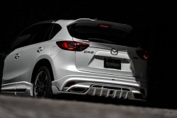 23 749 р. Накладка на задний бампер ROWEN Mazda CX-5 KE дорестайлинг (2011-2014) (Неокрашенная)  с доставкой в г. Кемерово. Увеличить фотографию 6