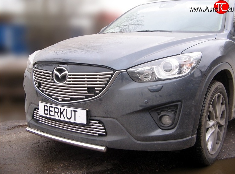 6 199 р. Декоративная вставка воздухозаборника Berkut (d12 мм)  Mazda CX-5  KE (2011-2017) дорестайлинг, рестайлинг  с доставкой в г. Кемерово