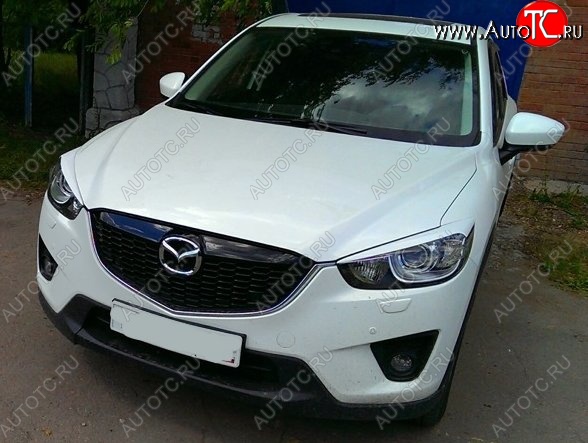 1 399 р. Реснички на фары CT v2 Mazda CX-5 KE рестайлинг (2015-2017) (Неокрашенные)  с доставкой в г. Кемерово