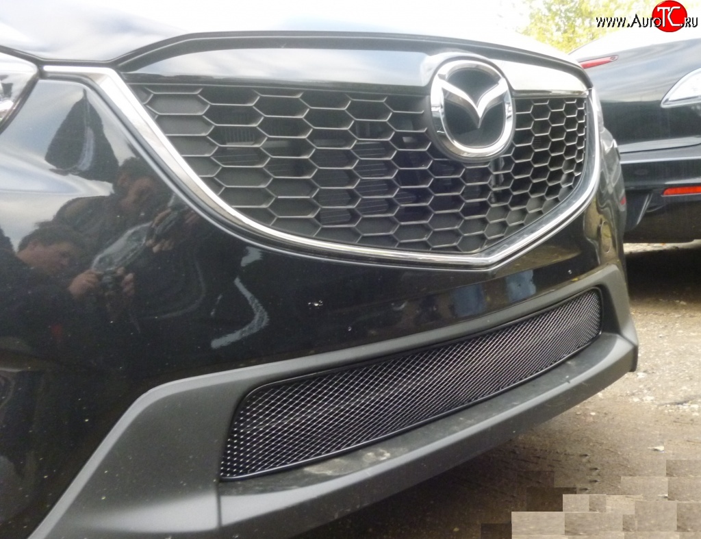 2 899 р. Сетка на бампер Novline Mazda CX-5 KE дорестайлинг (2011-2014)  с доставкой в г. Кемерово