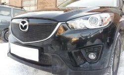 2 299 р. Нижняя сетка на бампер Russtal (черная) Mazda CX-5 KE дорестайлинг (2011-2014)  с доставкой в г. Кемерово. Увеличить фотографию 2