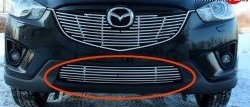 Декоративные элементы воздухозаборника Souz-96 Mazda CX-5 KE дорестайлинг (2011-2014) (Хром 10 мм)