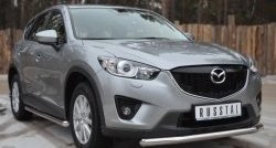 15 349 р. Одинарная защита переднего бампера диаметром 63 мм SLITKOFF  Mazda CX-5  KE (2011-2017) дорестайлинг, рестайлинг  с доставкой в г. Кемерово. Увеличить фотографию 4