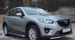 24 649 р. Широкая защита порогов SLITKOFF Mazda CX-5 KE рестайлинг (2015-2017)  с доставкой в г. Кемерово. Увеличить фотографию 4