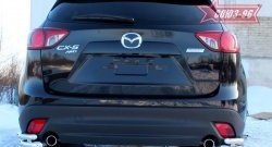 22 409 р. Защита заднего бампера из боковых уголков Souz-96 (d60/42) Mazda CX-5 KE дорестайлинг (2011-2014)  с доставкой в г. Кемерово. Увеличить фотографию 3