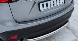 12 949 р. Одинарная защита заднего бампера из трубы диаметром 63 мм SLITKOFF  Mazda CX-5  KE (2011-2017) дорестайлинг, рестайлинг  с доставкой в г. Кемерово. Увеличить фотографию 3