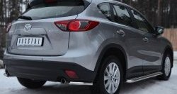 14 549 р. Защита заднего бампера (Ø63 мм уголки, нержавейка) SLITKOFF  Mazda CX-5  KE (2011-2017) дорестайлинг, рестайлинг  с доставкой в г. Кемерово. Увеличить фотографию 3