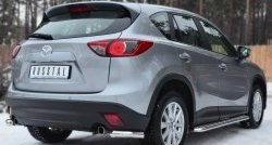 16 899 р. Защита заднего бампера (Ø63 мм уголки, нержавейка) SLITKOFF  Mazda CX-5  KE (2011-2017) дорестайлинг, рестайлинг  с доставкой в г. Кемерово. Увеличить фотографию 4