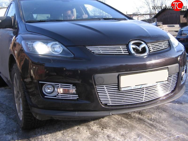 5 399 р. Декоративная вставка решетки радиатора Berkut Mazda CX-7 ER рестайлинг (2010-2012)  с доставкой в г. Кемерово