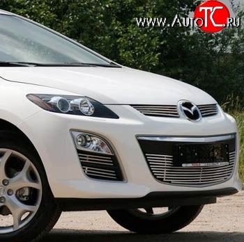 5 849 р. Декоративная вставка воздухозаборника Novline (d10 мм) Mazda CX-7 ER рестайлинг (2010-2012)  с доставкой в г. Кемерово