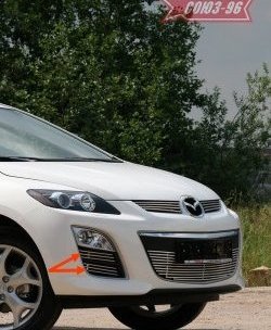 Декоративные элементы боковых в боковые воздуховодыов бампера Souz-96 (d10) Mazda CX-7 ER рестайлинг (2010-2012)