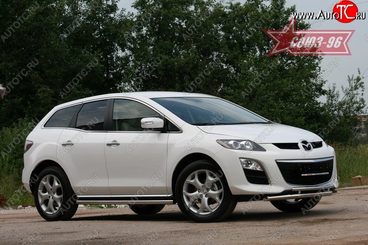 15 389 р. Защита переднего бампера двойная Souz-96 (d460/42) Mazda CX-7 ER рестайлинг (2010-2012)  с доставкой в г. Кемерово