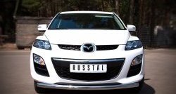 Одинарная защита переднего бампера диаметром 63 мм SLITKOFF Mazda CX-7  ER (2010-2012) рестайлинг