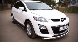 15 349 р. Одинарная защита переднего бампера диаметром 76 мм SLITKOFF  Mazda CX-7  ER (2010-2012) рестайлинг  с доставкой в г. Кемерово. Увеличить фотографию 4