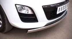 11 949 р. Защита переднего бампера (Ø75х42 мм, нержавейка) Russtal Mazda CX-7 ER рестайлинг (2010-2012)  с доставкой в г. Кемерово. Увеличить фотографию 2