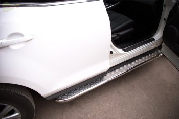 17 849 р. Широкая защита порогов с трубой диаметром 42 мм Russtal v3 Mazda CX-7 ER рестайлинг (2010-2012)  с доставкой в г. Кемерово. Увеличить фотографию 3