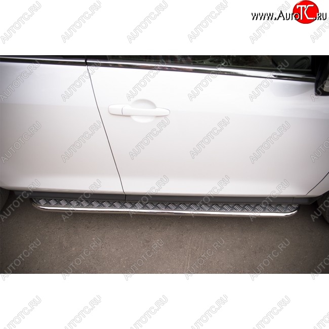 17 849 р. Широкая защита порогов с трубой диаметром 42 мм Russtal v3 Mazda CX-7 ER рестайлинг (2010-2012)  с доставкой в г. Кемерово