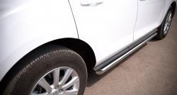 70 999 р. Защита порогов из круглой трубы диаметром 63 мм Russtal Mazda CX-7 ER рестайлинг (2010-2012) (Защита порогов с со скосами на торцах (вариант 1))  с доставкой в г. Кемерово. Увеличить фотографию 2