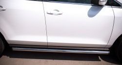 70 999 р. Защита порогов из круглой трубы диаметром 63 мм Russtal Mazda CX-7 ER рестайлинг (2010-2012) (Защита порогов с со скосами на торцах (вариант 1))  с доставкой в г. Кемерово. Увеличить фотографию 7