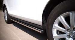 70 999 р. Защита порогов из круглой трубы диаметром 63 мм Russtal Mazda CX-7 ER рестайлинг (2010-2012) (Защита порогов с со скосами на торцах (вариант 1))  с доставкой в г. Кемерово. Увеличить фотографию 8