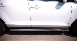70 999 р. Защита порогов из круглой трубы диаметром 63 мм Russtal Mazda CX-7 ER рестайлинг (2010-2012) (Защита порогов с со скосами на торцах (вариант 1))  с доставкой в г. Кемерово. Увеличить фотографию 11