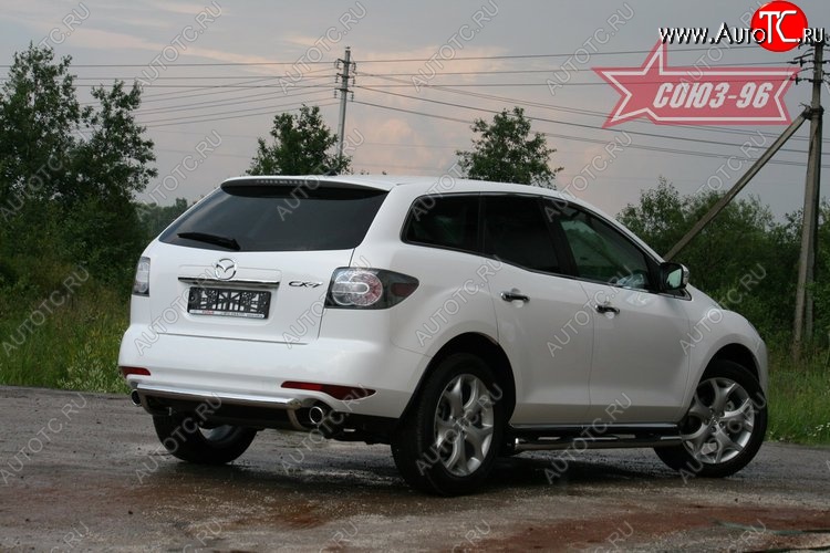 12 059 р. Защита заднего бампера Souz-96 (d60) Mazda CX-7 ER рестайлинг (2010-2012)  с доставкой в г. Кемерово