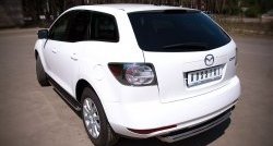 14 799 р. Одинарная защита заднего бампера из трубы диаметром 63 мм SLITKOFF  Mazda CX-7  ER (2010-2012) рестайлинг  с доставкой в г. Кемерово. Увеличить фотографию 4