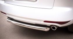 15 249 р. Одинарная защита заднего бампера из трубы диаметром 76 мм SLITKOFF  Mazda CX-7  ER (2010-2012) рестайлинг  с доставкой в г. Кемерово. Увеличить фотографию 3