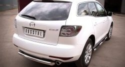 15 249 р. Одинарная защита заднего бампера из трубы диаметром 76 мм SLITKOFF  Mazda CX-7  ER (2010-2012) рестайлинг  с доставкой в г. Кемерово. Увеличить фотографию 4