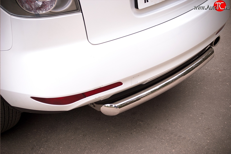 15 249 р. Одинарная защита заднего бампера из трубы диаметром 76 мм SLITKOFF  Mazda CX-7  ER (2010-2012) рестайлинг  с доставкой в г. Кемерово