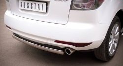12 999 р. Защита заднего бампера (Ø75x42 мм, нержавейка) Russtal Mazda CX-7 ER рестайлинг (2010-2012)  с доставкой в г. Кемерово. Увеличить фотографию 3
