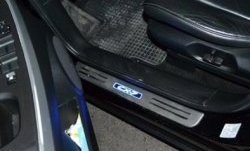 4 299 р. Накладки на порожки автомобиля СТ Mazda CX-7 ER рестайлинг (2010-2012)  с доставкой в г. Кемерово. Увеличить фотографию 2