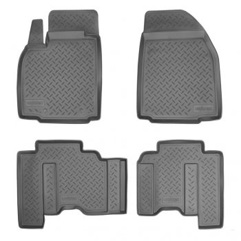 2 899 р. Комплект ковриков в салон Norplast Unidec Mazda CX-9 TB дорестайлинг (2007-2009) (Цвет: черный)  с доставкой в г. Кемерово. Увеличить фотографию 1