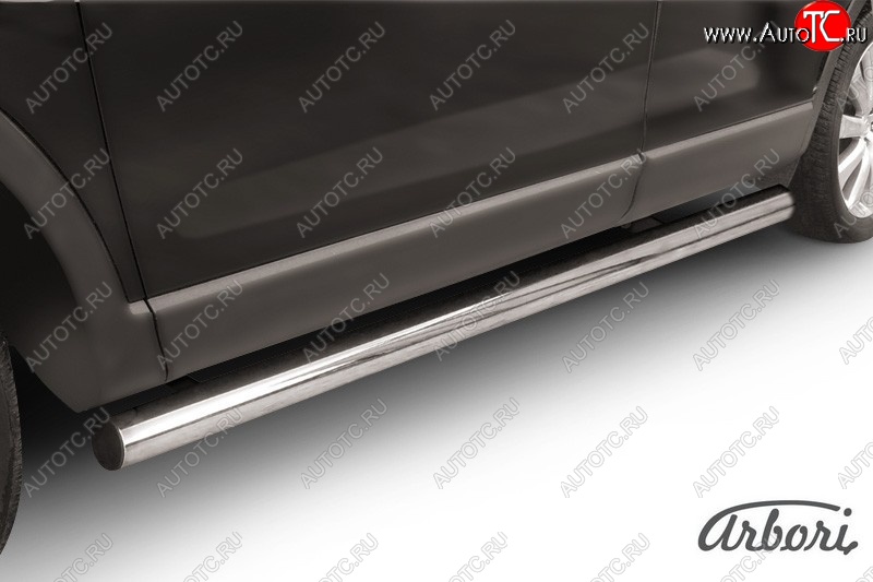 12 509 р. Защита штатных порогов Arbori (нержавейка, d76 mm).  Mazda CX-9  TB (2007-2009) дорестайлинг  с доставкой в г. Кемерово