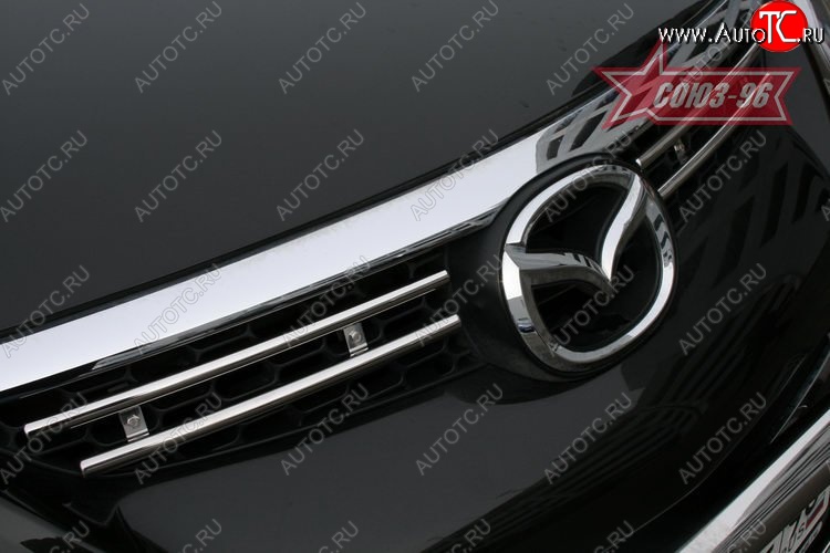 7 109 р. Декоративные элементы решетки радиатора Souz-96 (d16) Mazda CX-9 TB дорестайлинг (2007-2009)  с доставкой в г. Кемерово