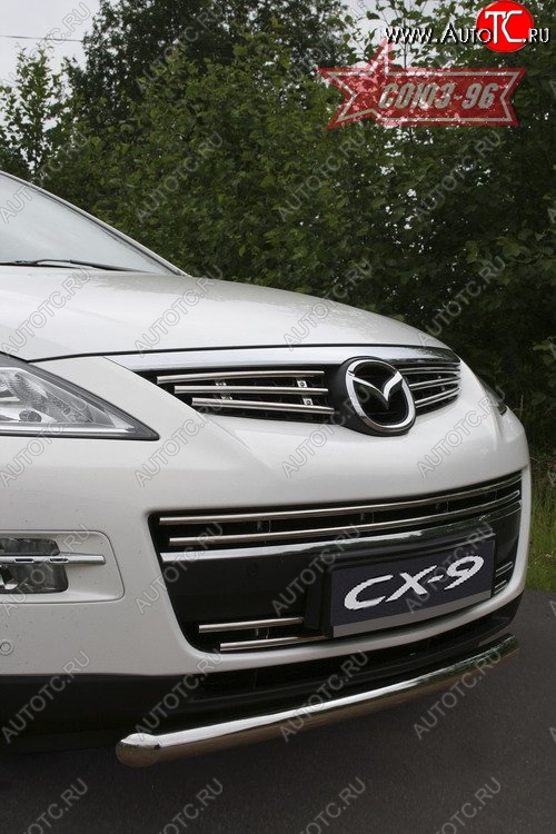 9 224 р. Декоративные элементы решетки радиатора Souz-96 (d16) Mazda CX-9 TB дорестайлинг (2007-2009)  с доставкой в г. Кемерово