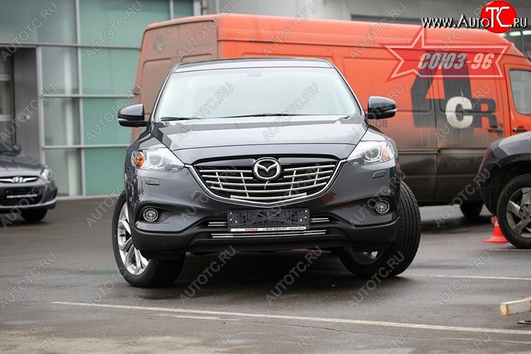 8 819 р. Декоративный элемент решетки радиатора Souz-96 (d16) Mazda CX-9 TB дорестайлинг (2007-2009)  с доставкой в г. Кемерово