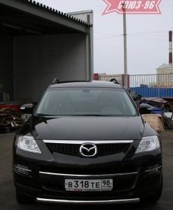 2 384 р. Защита переднего бампера одинарная Souz-96 (d60) Mazda CX-9 TB дорестайлинг (2007-2009)  с доставкой в г. Кемерово. Увеличить фотографию 2