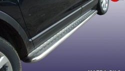 Широкая защита порогов Slitkoff Mazda CX-9  TB (2007-2009) дорестайлинг