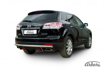 18 999 р. Защита заднего бампера Arbori (нержавейка, 1 труба d57 mm). Mazda CX-9 TB дорестайлинг (2007-2009)  с доставкой в г. Кемерово. Увеличить фотографию 2
