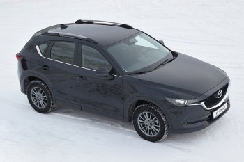 8 559 р. Рейлинги Petroil Tuning  Mazda CX-5  KE (2011-2017) дорестайлинг, рестайлинг (Цвет: серебристый муар)  с доставкой в г. Кемерово. Увеличить фотографию 3