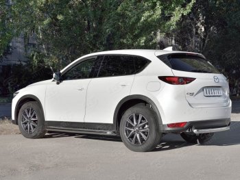 12 349 р. Защита заднего бампера (Ø63 мм дуга, нержавейка) SLITKOFF  Mazda CX-5  KF (2016-2025)  с доставкой в г. Кемерово. Увеличить фотографию 4