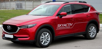 8 199 р. Рейлинги крыши АПС  Mazda CX-5  KF (2016-2025) (Серебристые без поперечин )  с доставкой в г. Кемерово. Увеличить фотографию 4